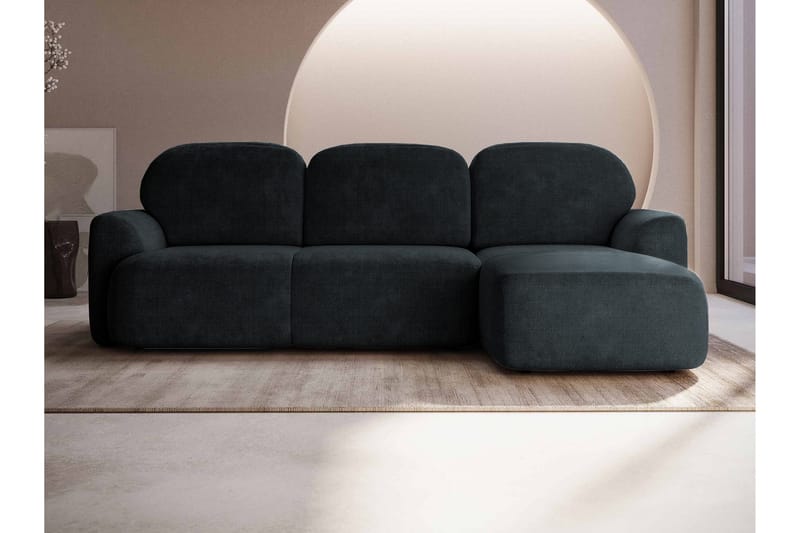Korfu Bäddsoffa m. Divan 3-sits - Svart - Products - Möbler - Soffa - Bäddsoffa - Bäddsoffa divan