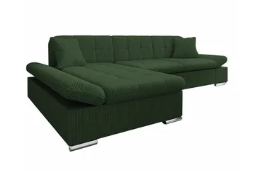 Lomux 3-sits Hörnbäddsoffa Dark green - Products - Möbler - Soffa - Bäddsoffa - Bäddsoffa divan