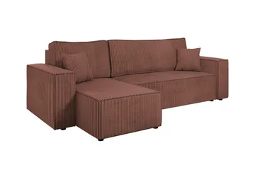 Magston 3-sits Hörnbäddsoffa - Rosa - Products - Möbler - Soffa - Bäddsoffa - Hörnbäddsoffa
