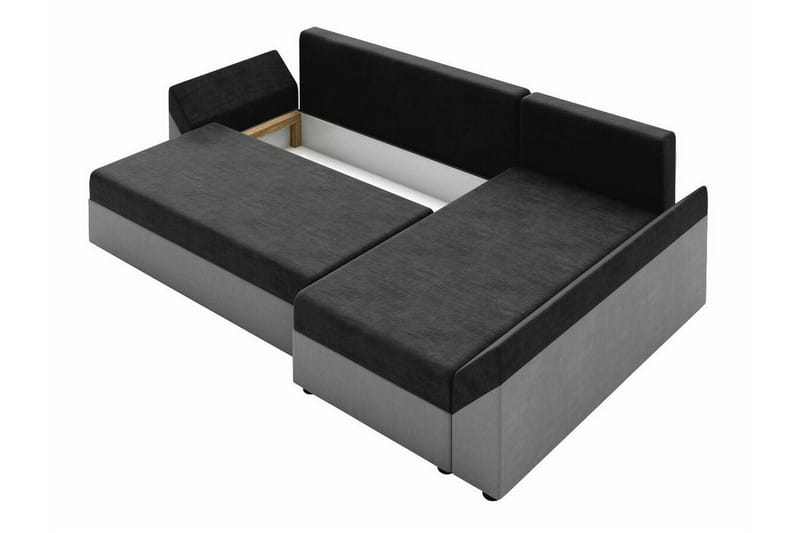 Midfeld 3-sits Hörnbäddsoffa Brown/Black - Products - Möbler - Soffa - Bäddsoffa - Bäddsoffa divan