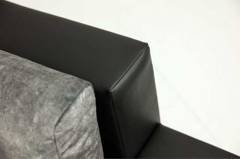 Naoma Divanbäddsoffa 274x182x83 cm - Grå/Svart - Products - Möbler - Soffa - Bäddsoffa - Bäddsoffa längsbäddad