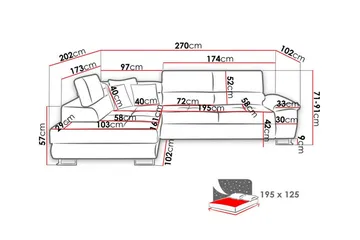 Reginia 3-sits Hörnbäddsoffa Ljusgrå - Products - Möbler - Soffa - Bäddsoffa - Hörnbäddsoffa