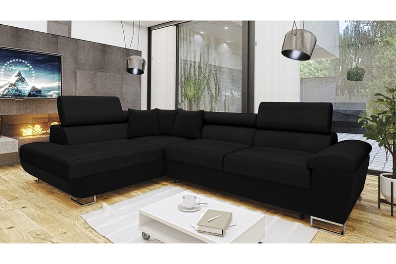 Reginia Bäddsoffa m. Schäslong L-formad - Products - Möbler - Soffa - Bäddsoffa - Bäddsoffa längsbäddad