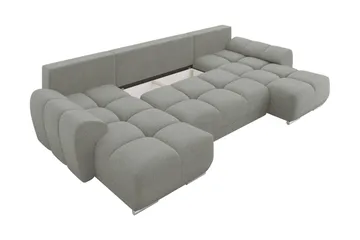 Simerly Bäddsoffa Dubbeldivan 4-sits - Mörkgrå - Products - Möbler - Soffa - Bäddsoffa - U bäddsoffa