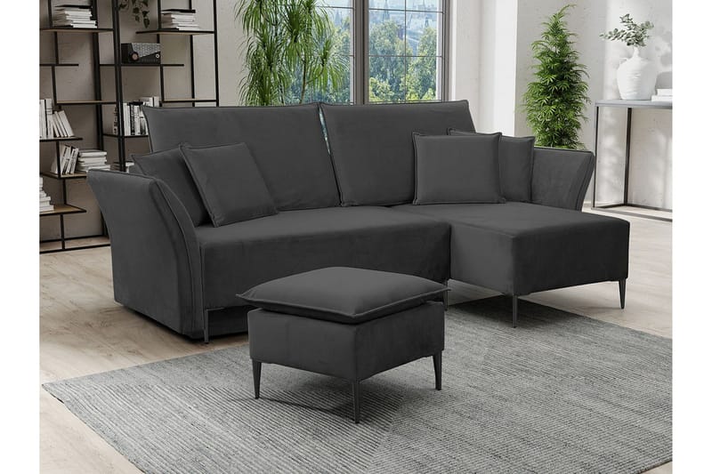 Staffin 3-sits Hörnbäddsoffa Dark grey - Products - Möbler - Soffa - Bäddsoffa - Hörnbäddsoffa