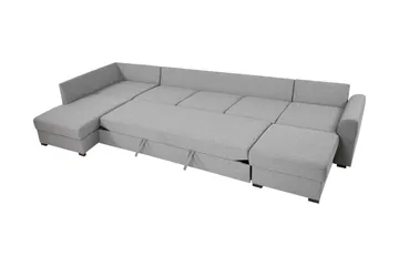 Taberk Bäddsoffa med Divan och Schäslong 5-sits i Chenille - Grön - Products - Möbler - Soffa - Bäddsoffa - Bäddsoffa divan