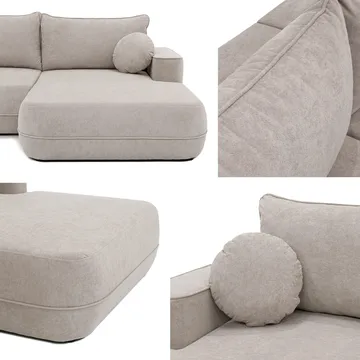 Uppland Bäddsoffa Dubbeldivan 5-sits - Beige - Products - Möbler - Soffa - Bäddsoffa - U bäddsoffa