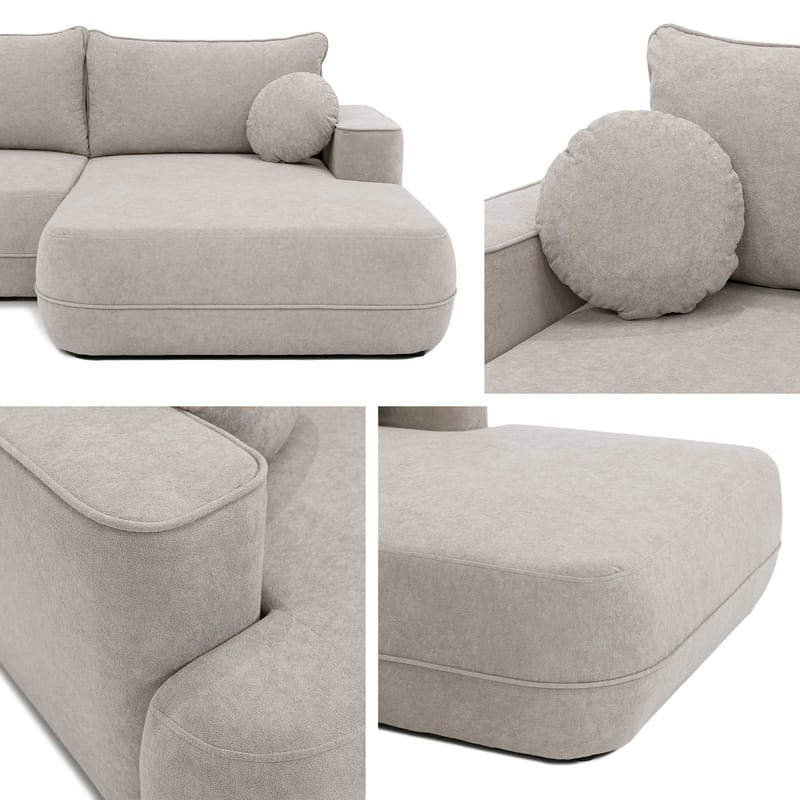 Uppland Bäddsoffa med Divan 3-sits - Beige - Products - Möbler - Soffa - Bäddsoffa - Bäddsoffa divan