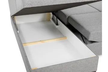 Wilma Stor 6-sits U-formad Bäddsoffa med Förvaring - Svart - Products - Möbler - Soffa - Bäddsoffa - Bäddsoffa divan