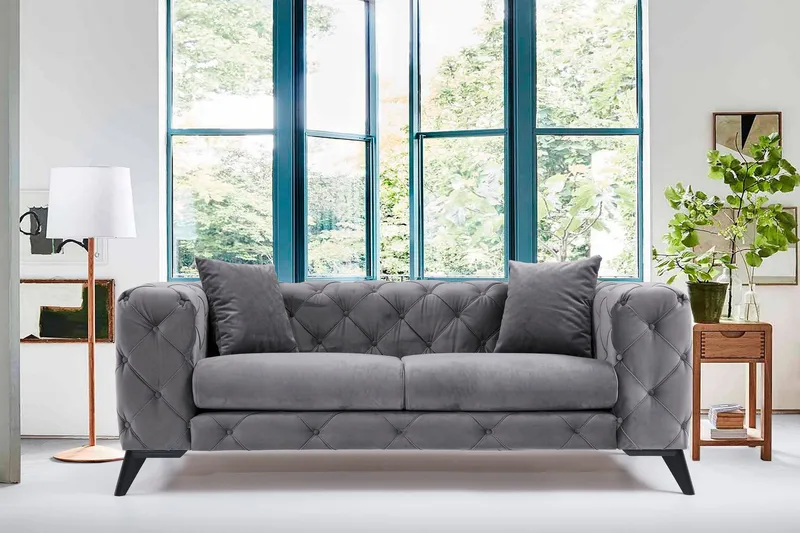 Beachport 2-sits Soffa - Antracit/Svart - Products - Möbler - Soffa - Sammetssoffa