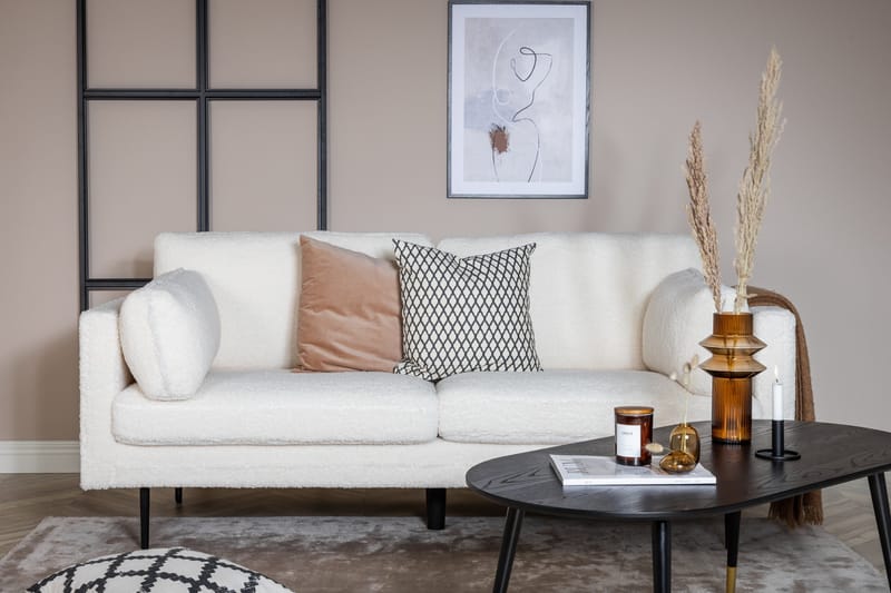 Boom 3-sits Soffa Teddy - Vit - Products - Möbler - Soffa - 3 sits soffa