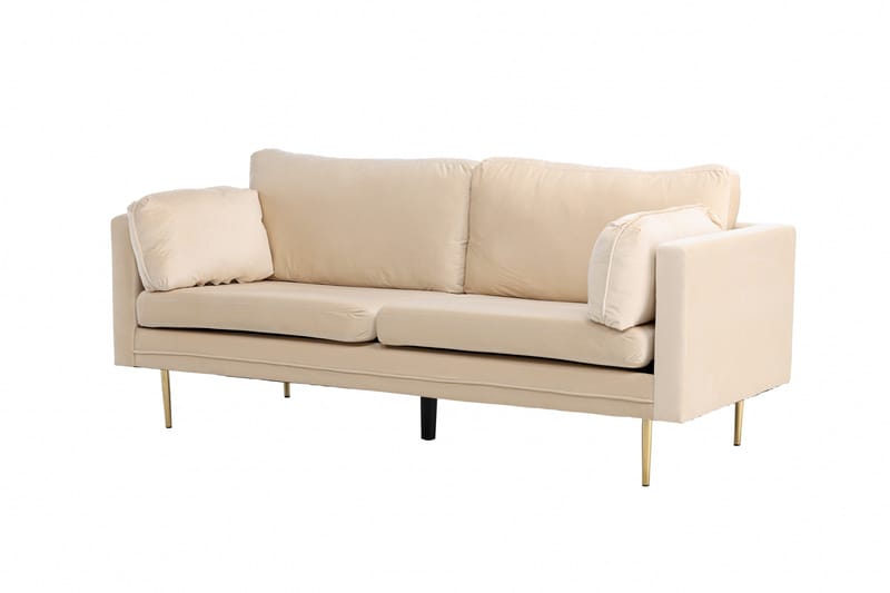 Boom Sammetssoffa 3-sits - Beige - Products - Möbler - Soffa - 3 sits soffa