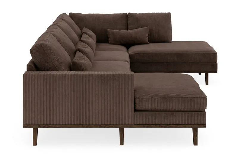Copenhagen 5-sits Högervänd U-formad Large Soffa med Divan och Schäslong i Manchester - Mörkbrun - Products - Möbler - Soffa - U-soffa