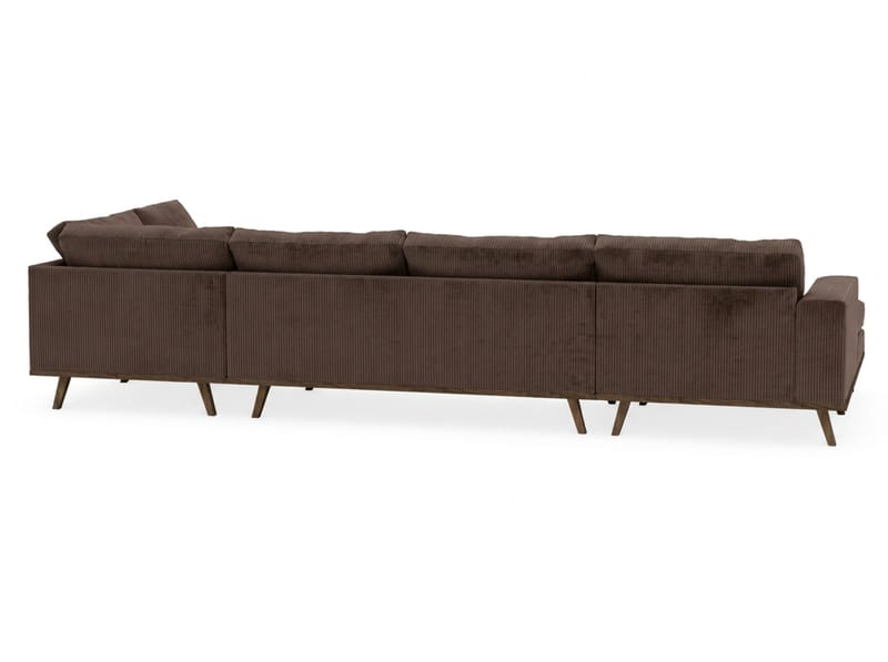 Copenhagen 5-sits Högervänd U-formad Large Soffa med Divan och Schäslong i Manchester - Mörkbrun - Products - Möbler - Soffa - U-soffa
