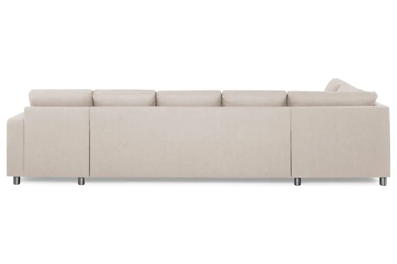 Crazy 5-sits Vänstervänd U-formad X-Large Soffa med Divan och Schäslong i Tyg - Beige - Products - Möbler - Soffa - U-soffa