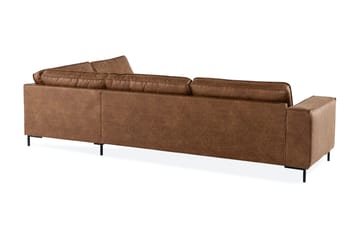 Akron 2,5-sits Soffa med Schäslong Vänster Bondedläder - Brun - Products - Möbler - Soffa - Divansoffa & schäslongsoffa - 2 sits soffa med divan