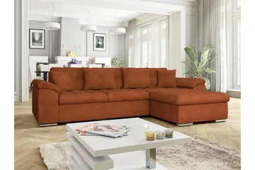 Camior Soffa med Divan 3-sits - Orange - Products - Möbler - Soffa - Divansoffa & schäslongsoffa - 3 sits soffa med divan