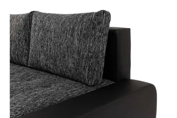 Cerys Soffa med Divan 3-sits - Svart/Grå - Products - Möbler - Soffa - Divansoffa & schäslongsoffa - 3 sits soffa med divan