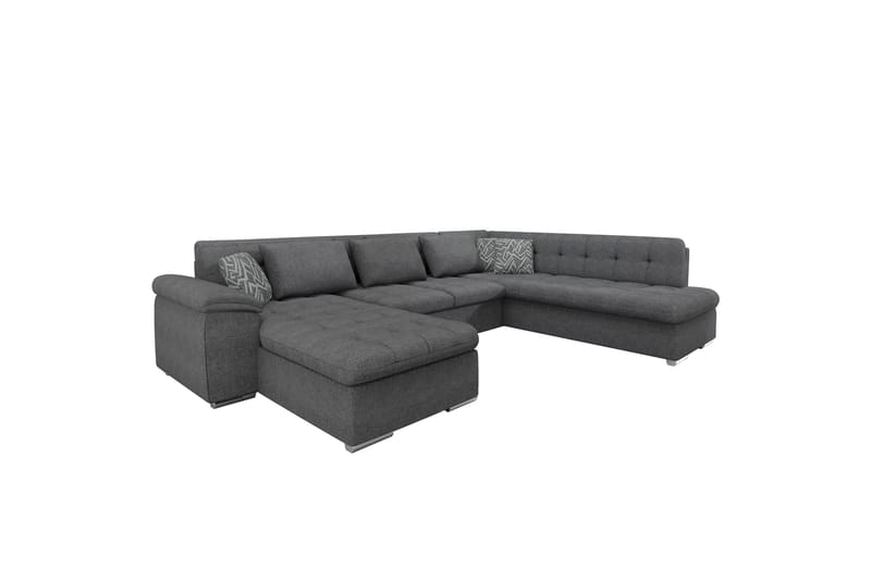 Dynir Soffa med Divan och Schäslong 4-sits - Mörkgrå/Ljusgrå - Products - Möbler - Soffa - Divansoffa & schäslongsoffa - 4 sits soffa med divan