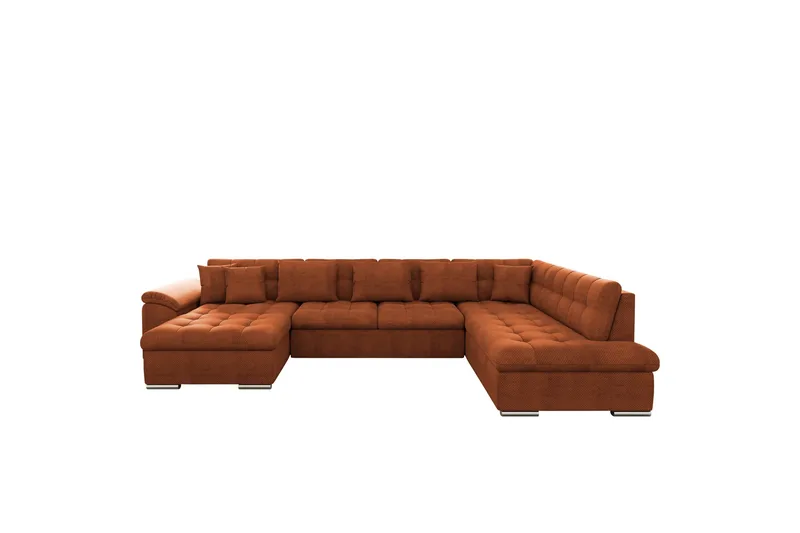Dynir Soffa med Divan och Schäslong 4-sits, Orange