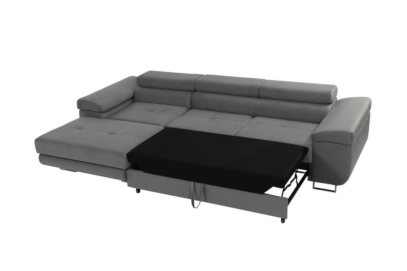 Gabina Soffa med Divan 3-sits - Svart - Products - Möbler - Soffa - Divansoffa & schäslongsoffa - 3 sits soffa med divan