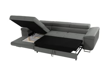 Gabina Soffa med Divan 3-sits - Svart - Products - Möbler - Soffa - Divansoffa & schäslongsoffa - 3 sits soffa med divan