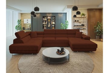 Gabina Soffa med Divan och Schäslong 4-sits - Brun - Products - Möbler - Soffa - Divansoffa & sch äslongsoffa - 4 sits soffa med divan