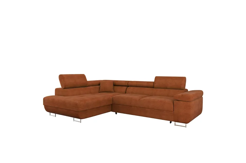 Gabina Soffa med Schäslong 3-sits - Orange - Products - Möbler - Soffa - Divansoffa & schäslongsoffa - 3 sits soffa med divan