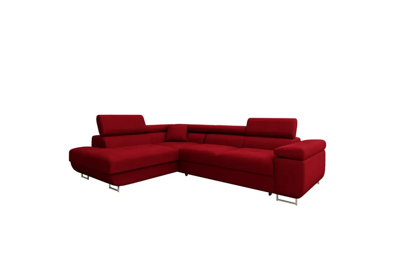 Gabina Soffa med Schäslong 3-sits - Röd - Products - Möbler - Soffa - Divansoffa & schäslongsoffa - 3 sits soffa med divan