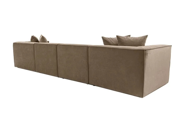 Gregor Soffa med Divan 4-sits - Brun - Products - Möbler - Soffa - Divansoffa & schäslongsoffa - 4 sits soffa med divan