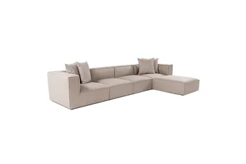 Gregor Soffa med Divan 4-sits - Sand beige - Products - Möbler - Soffa - Divansoffa & schäslongsoffa - 4 sits soffa med divan