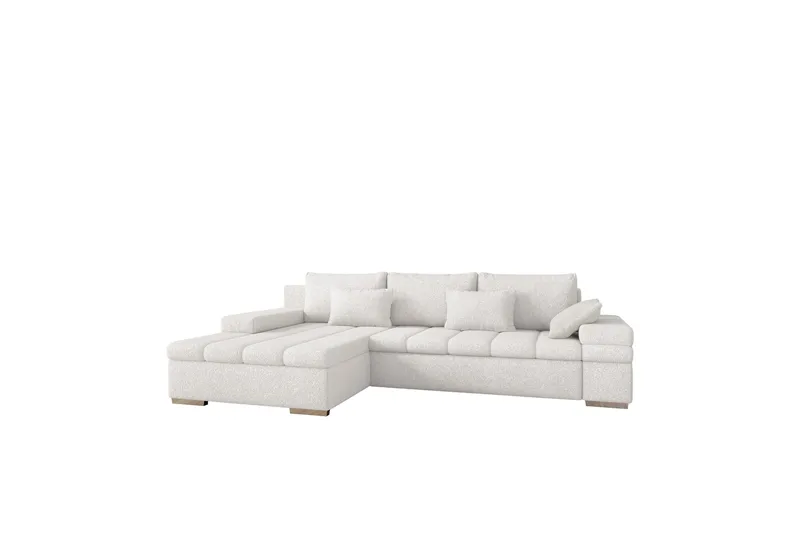 Naoma Soffa med Divan 3-sits - Vit - Products - Möbler - Soffa - Divansoffa & schäslongsoffa - 3 sits soffa med divan