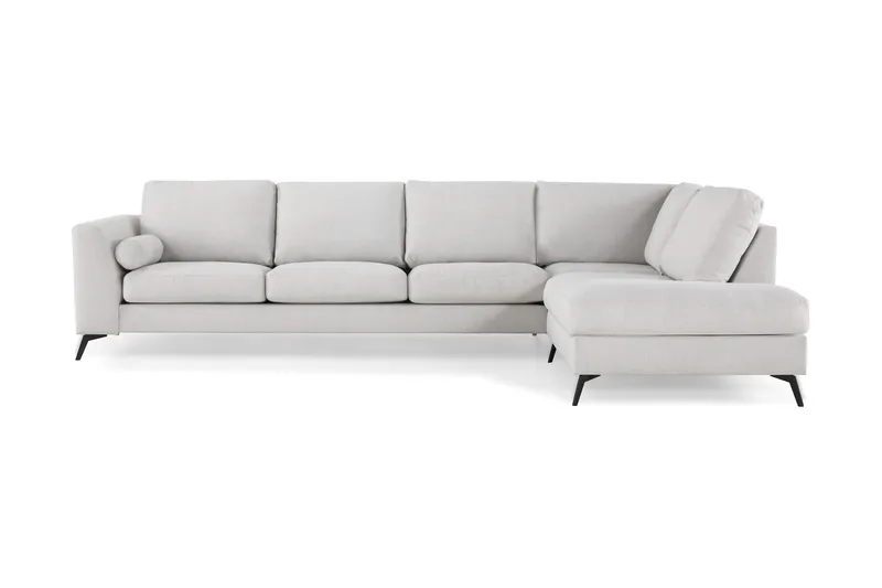 Ocean Lyx 4-sits Högervänd L-formad Schäslongsoffa i Tyg - Ljusgrå - Products - Möbler - Soffa - Divansoffa & schäslongsoffa - 4 sits soffa med divan