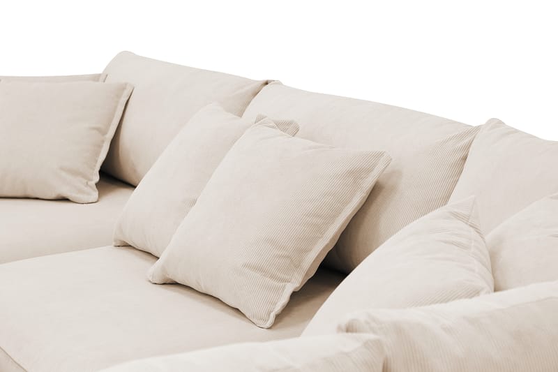 Rossita Lyx 4-sits Extra djup Soffa med Schäslong Höger - Beige Manchester - Products - Möbler - Soffa - Divansoffa & schäslongsoffa - 4 sits soffa med divan