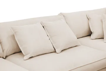 Rossita Lyx 4-sits Extra djup Soffa med Schäslong Höger - Beige Manchester - Products - Möbler - Soffa - Divansoffa & schäslongsoffa - 4 sits soffa med divan