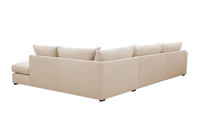 Rossita Lyx 4-sits Extra djup Soffa med Schäslong Höger - Beige Manchester - Products - Möbler - Soffa - Divansoffa & schäslongsoffa - 4 sits soffa med divan