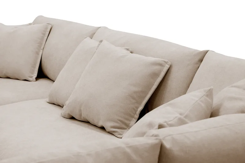 Rossita Lyx 4-sits Extra djup Soffa med Schäslong Höger - Beige Tyg - Products - Möbler - Soffa - Divansoffa & schäslongsoffa - 4 sits soffa med divan