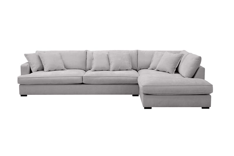 Rossita Lyx 4-sits Extra djup Soffa med Schäslong Höger - Grå Chenille - Products - Möbler - Soffa - Divansoffa & schäslongsoffa - 4 sits soffa med divan