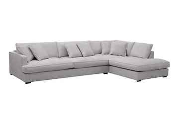 Rossita Lyx 4-sits Extra djup Soffa med Schäslong Höger - Grå Chenille - Products - Möbler - Soffa - Divansoffa & schäslongsoffa - 4 sits soffa med divan