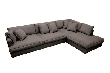 Rossita Lyx 4-sits Extra djup Soffa med Schäslong Höger - Mörkgrå Manchester - Products - Möbler - Soffa - Divansoffa & schäslongsoffa - 4 sits soffa med divan
