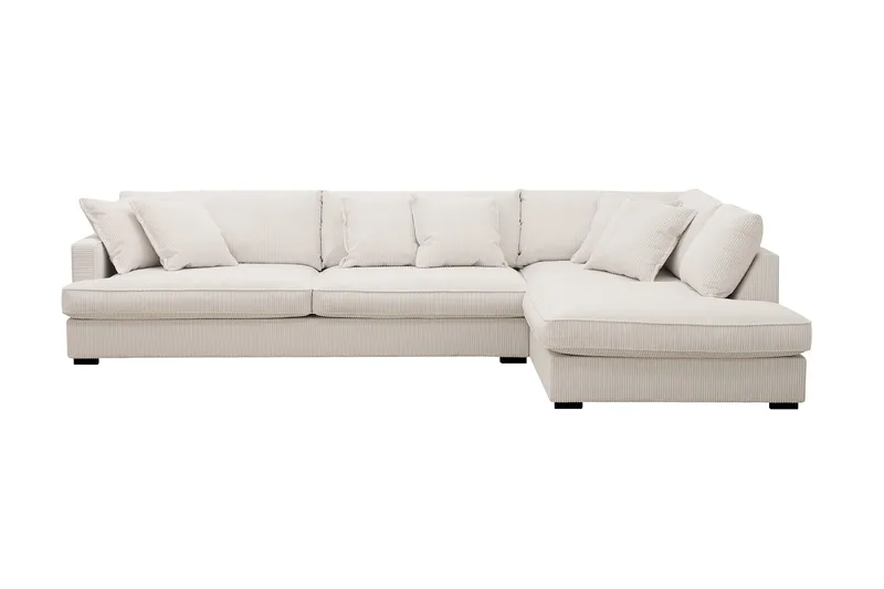 Rossita Lyx 4-sits Extra djup Soffa med Schäslong Höger - Offwhite Manchester - Products - Möbler - Soffa - Divansoffa & schäslongsoffa - 4 sits soffa med divan