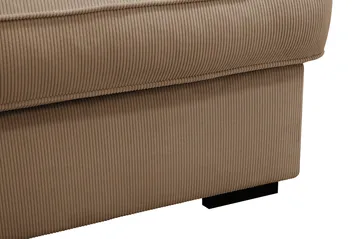 Rossita Lyx 4-sits Extra djup Soffa med Schäslong Vänster - Brun Manchester - Products - Möbler - Soffa - Divansoffa & schäslongsoffa - 4 sits soffa med divan