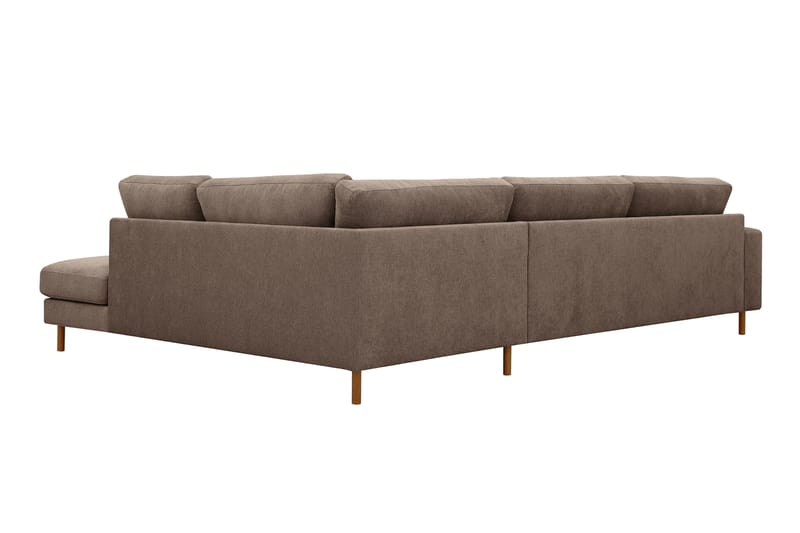 Scandi Djup 4-sits Soffa med Schäslong Höger i Tyg - Mörkbrun - Products - Möbler - Soffa - Divansoffa & schäslongsoffa - 4 sits soffa med divan