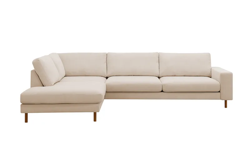 Scandi Djup 4-sits Soffa med Schäslong Vänster i Manchester, Beige