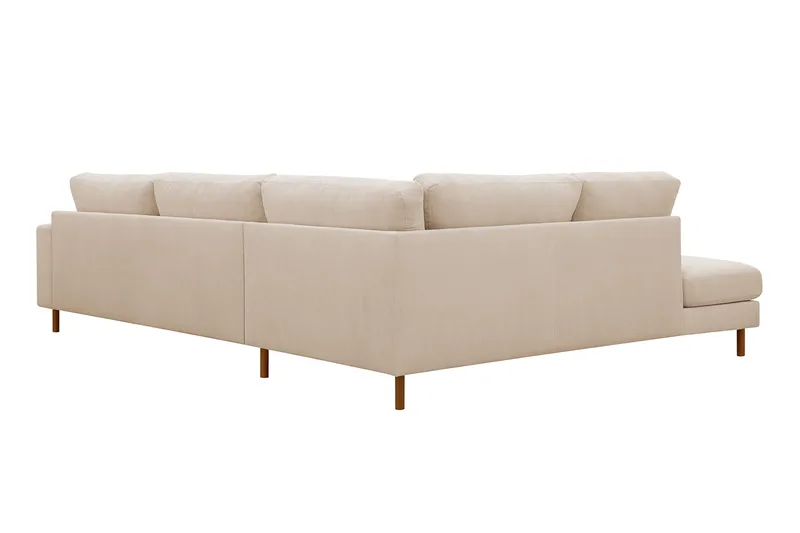 Scandi Djup 4-sits Soffa med Schäslong Vänster i Manchester - Beige - Products - Möbler - Soffa - Divansoffa & schäslongsoffa - 4 sits soffa med divan