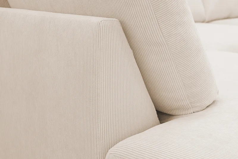 Scandi Djup 4-sits Soffa med Schäslong Vänster i Manchester - Beige - Products - Möbler - Soffa - Divansoffa & schäslongsoffa - 4 sits soffa med divan