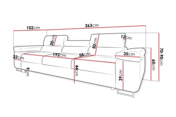 Gabina Soffa 3-sits - Ljusgrå - Products - Möbler - Soffa - 3 sits soffa