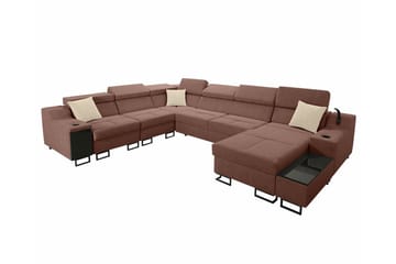 Galbally 5-sits Hörnsoffa Brown - Products - Möbler - Soffa - Sammetssoffa