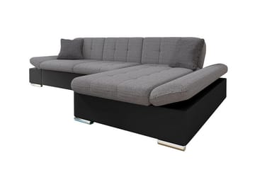 Kintore 3-sits Hörnsoffa Black/Grey - Products - Möbler - Soffa - Skinnsoffa