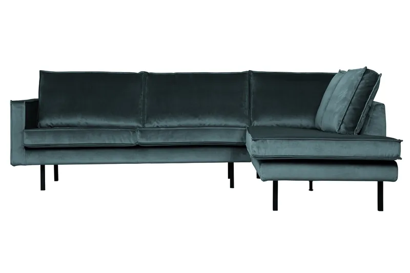 Lissbon Hörnsoffa - Blågrön - Products - Möbler - Soffa - Sammetssoffa